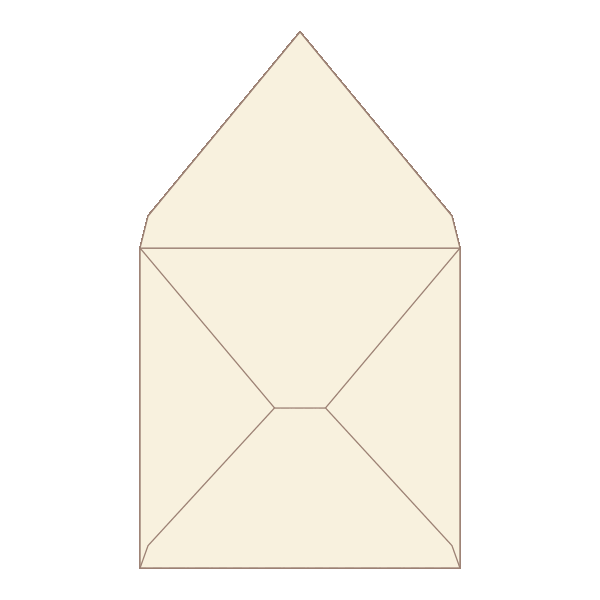 Square Pointed Flap Envelope opening and closing