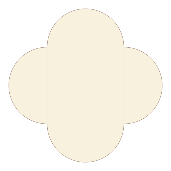 Square Petal Envelope open