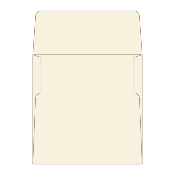 Rounded Flap Envelope open