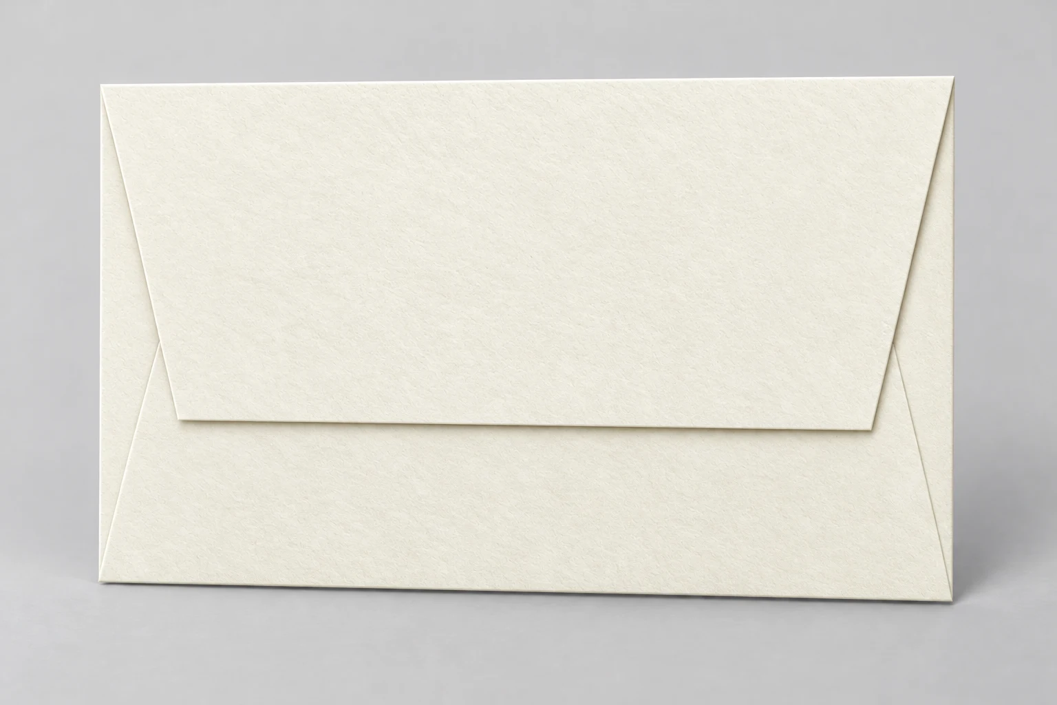 Rectangular envelope with a plain trapezoid flap