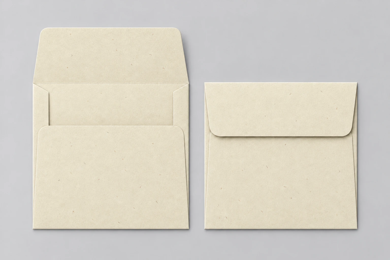 Betulla envelope, open and closed
