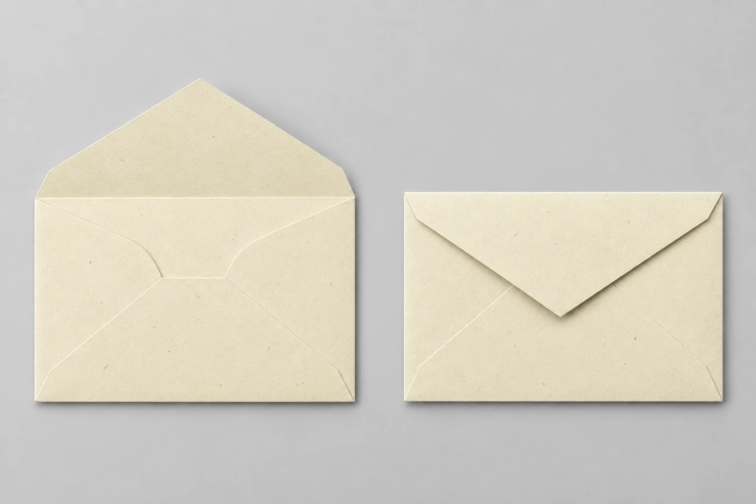 Betulla envelope, open and closed