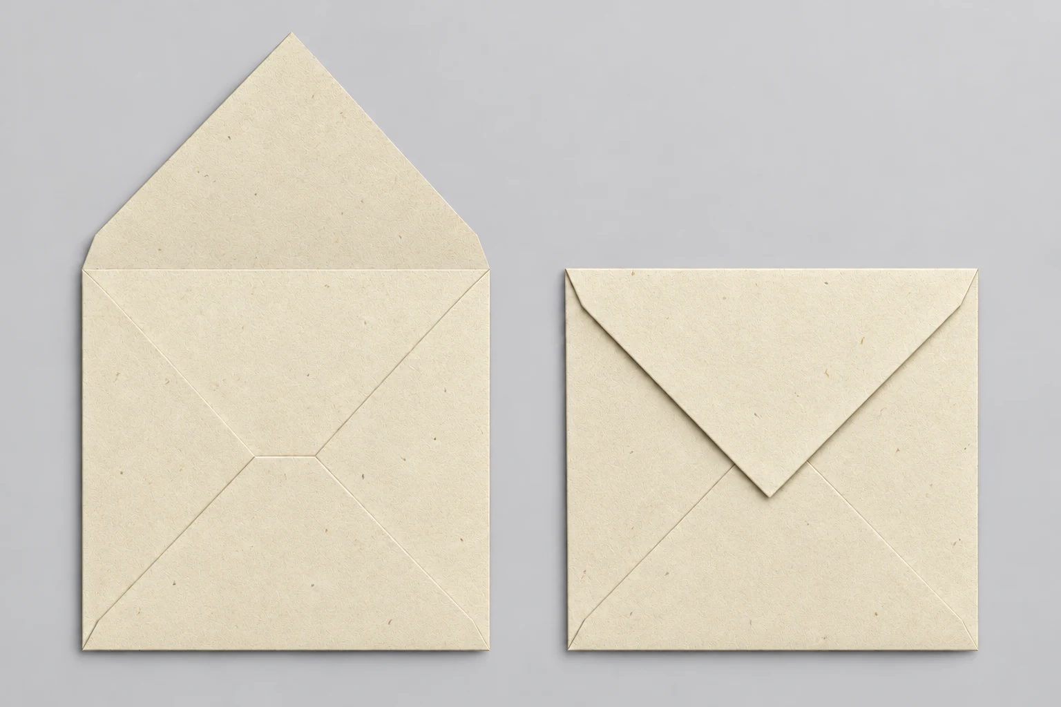 Betulla envelope, open and closed