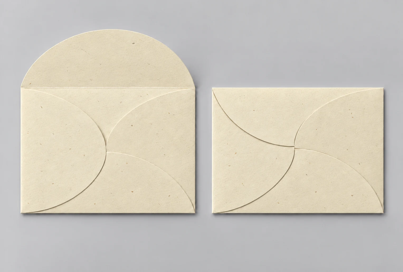 Betulla envelope, open and closed