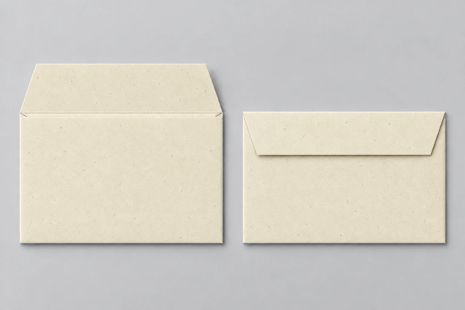 Betulla envelope, open and closed