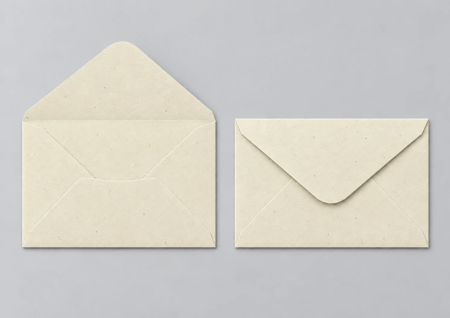 Betulla envelope, open and closed